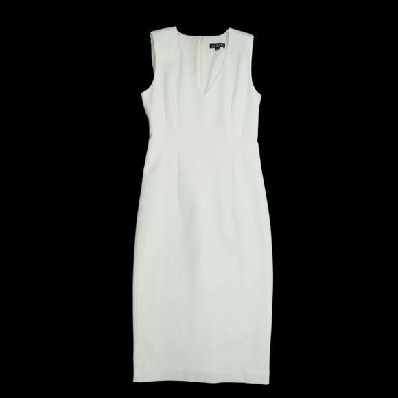JCREW Size 2 Interview Dress in Four-Season Stretch - White $148 BY914 - Picture 2 of 4